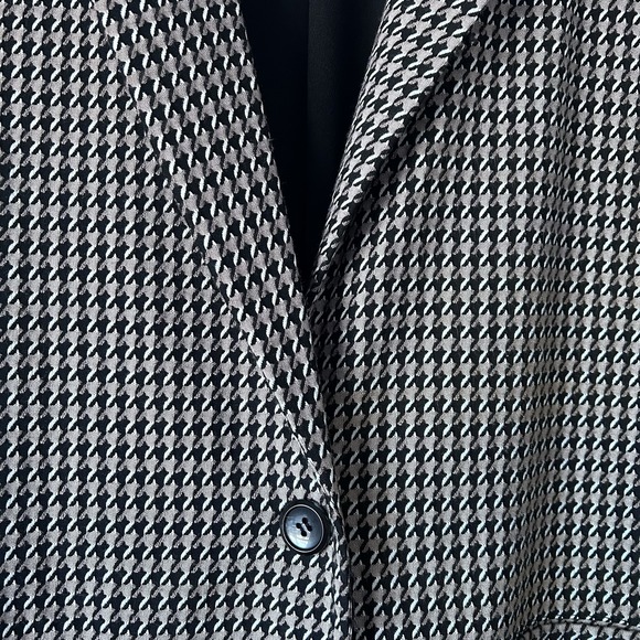 Sanctuary Carly Coat Longline Blazer Jacket Saddle Houndstooth Oversized Size L - Picture 8 of 13